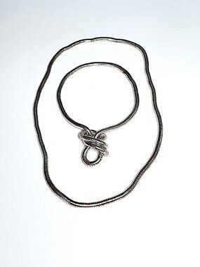 Bendy silver-tone snake necklace bundle